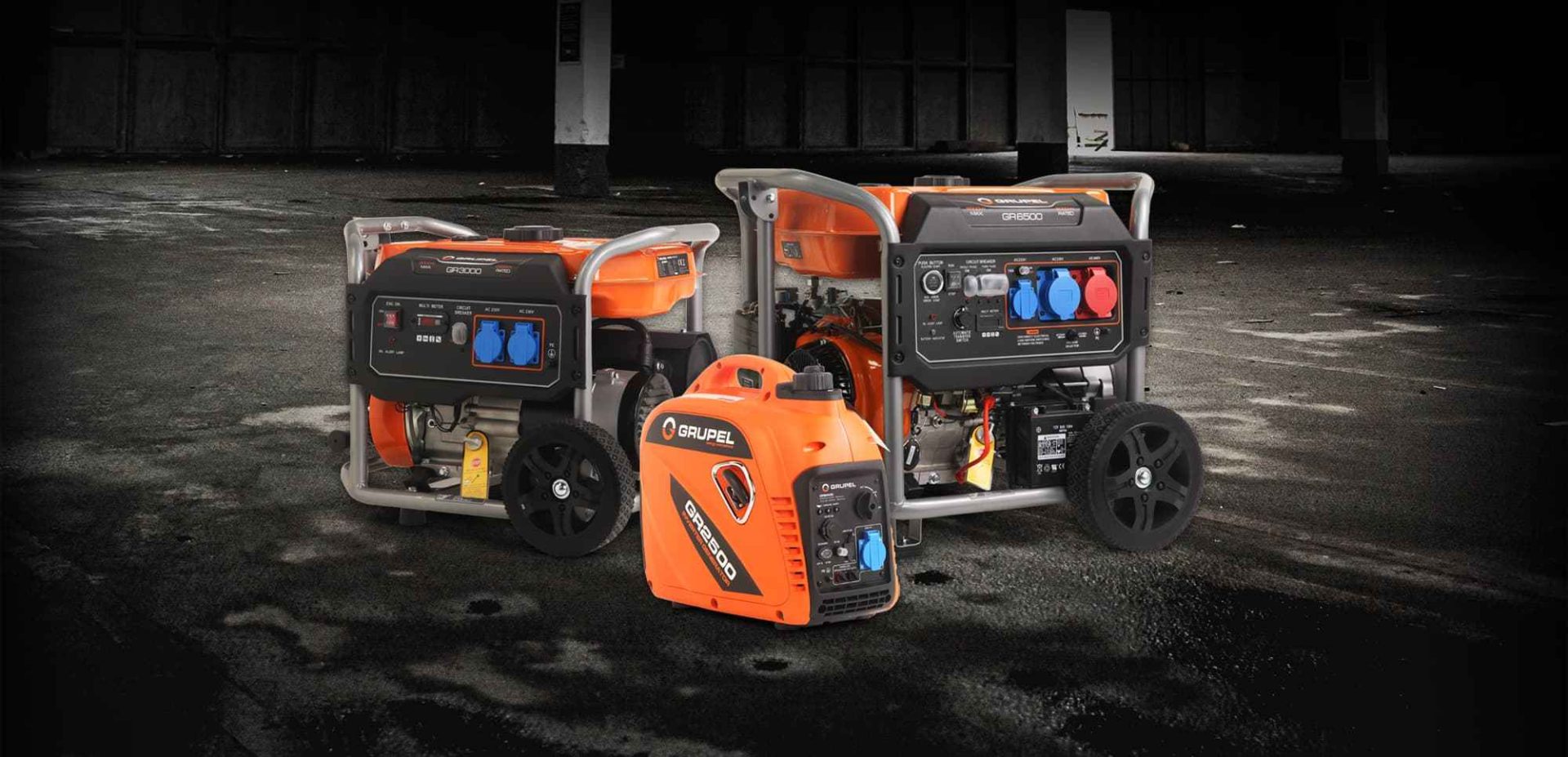 Grupel portable gasoline generators